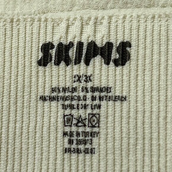 SKIMS Stretch Rib High Neck Bralette NEW Bone 2X/3X - Picture 9 of 11